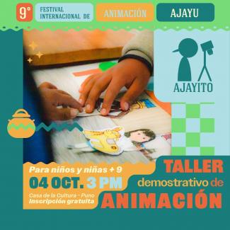 ¡Taller demostrativo de animación presencial para niños! 